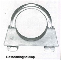 Udstødnings Clamp Ø64 mm. El - galvaniseret.